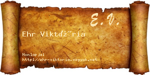 Ehr Viktória névjegykártya